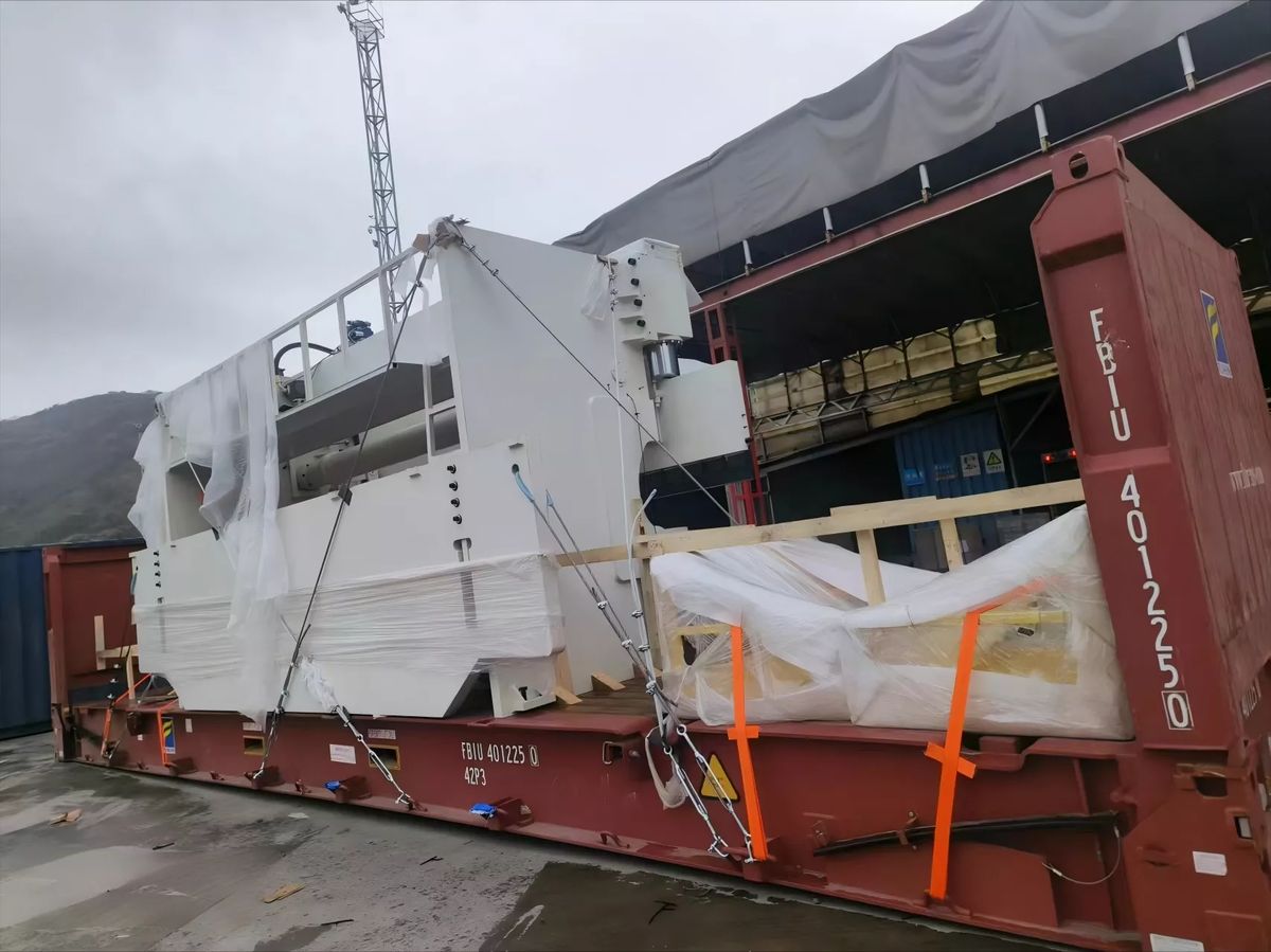 Machine packed for export